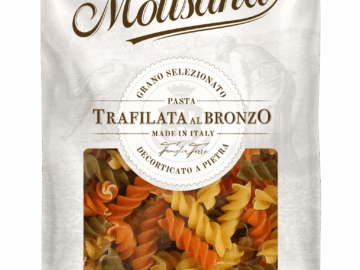 Fusilli Tricolore Pasta De Sémola De Trigo Duro Con Espinaca Y Tomate 500g Caja X12 Paquetes