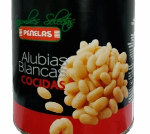 Alubias Blancas Cocidas Penelas Lata 3 kg