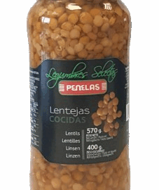 Lentejas Cocidas Penelas Tarro 570 g