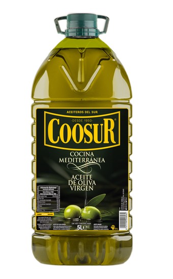 Aceite De Oliva Virgen Coosur Cocina Mediterránea Garrafa 5 Litros