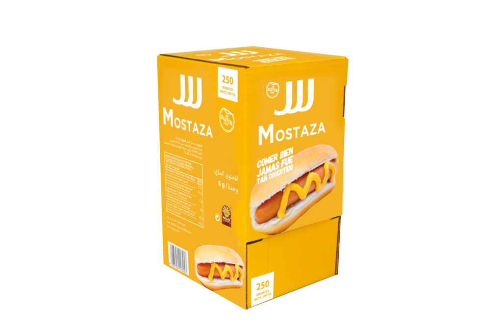 Salsa Mostaza Monodosis en Caja 250x6g