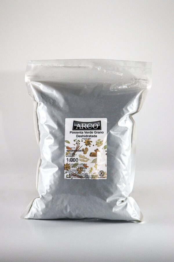 Pimienta Verde Grano Deshidratada