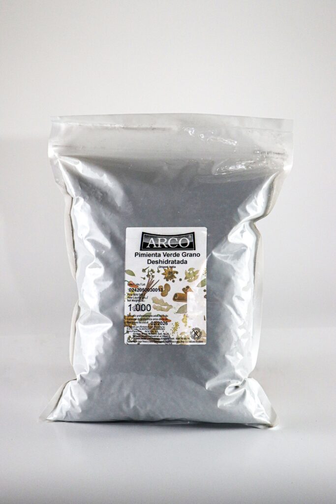 Pimienta Verde Grano Deshidratada